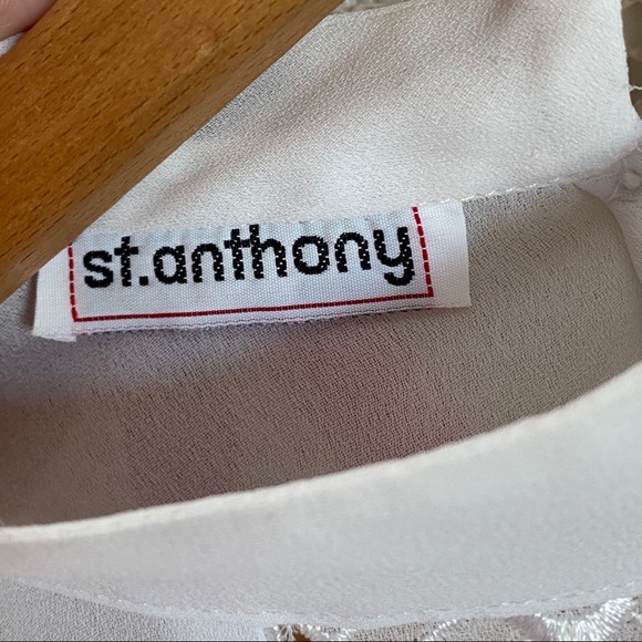 Vintage St. Anthony Sleeveless Lace Keyhole Top Size Medium - Picture 4 of 7